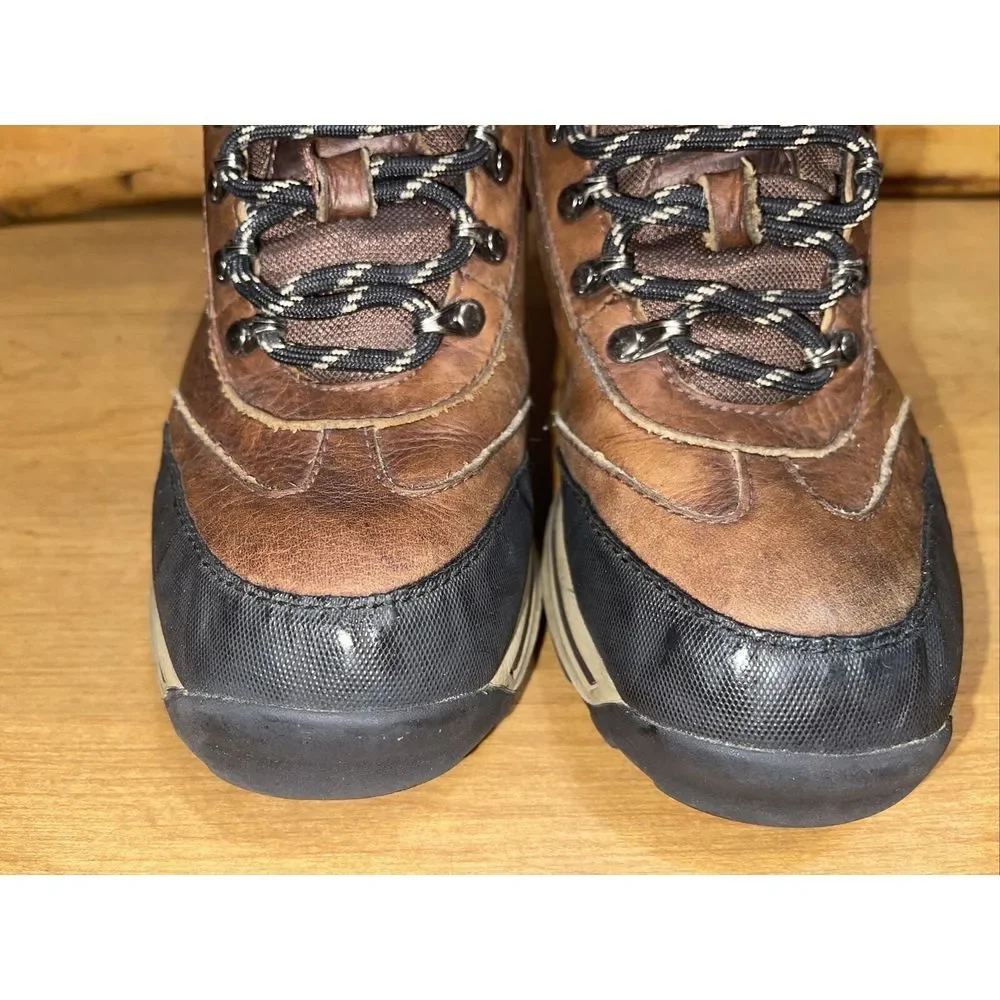 Timberland Boots Boy 2 Brown Leather Camping‎ Hiking School Outdoors Rugged